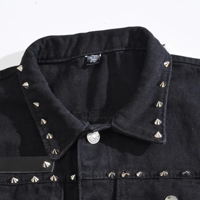 Battle Vest - Mens Black Denim