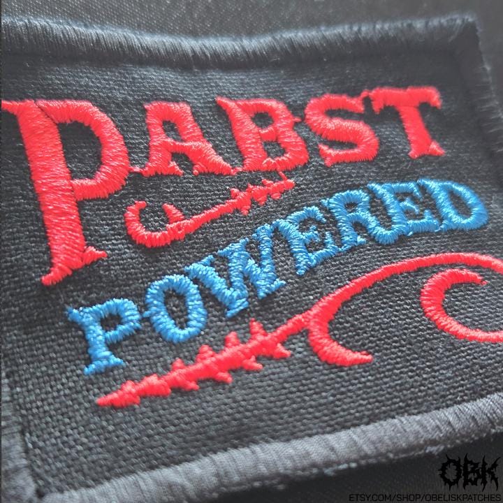 Pabst Powered - PBR ~ High Quality Embroidery, Durable Weatherproof Canvas Patch
