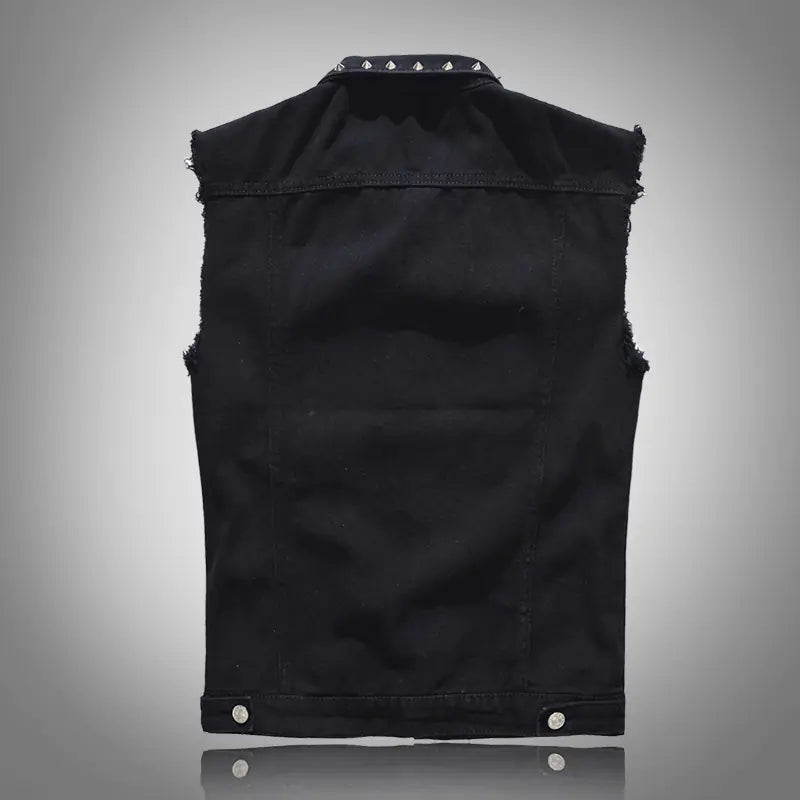 Battle Vest - Mens Black Denim