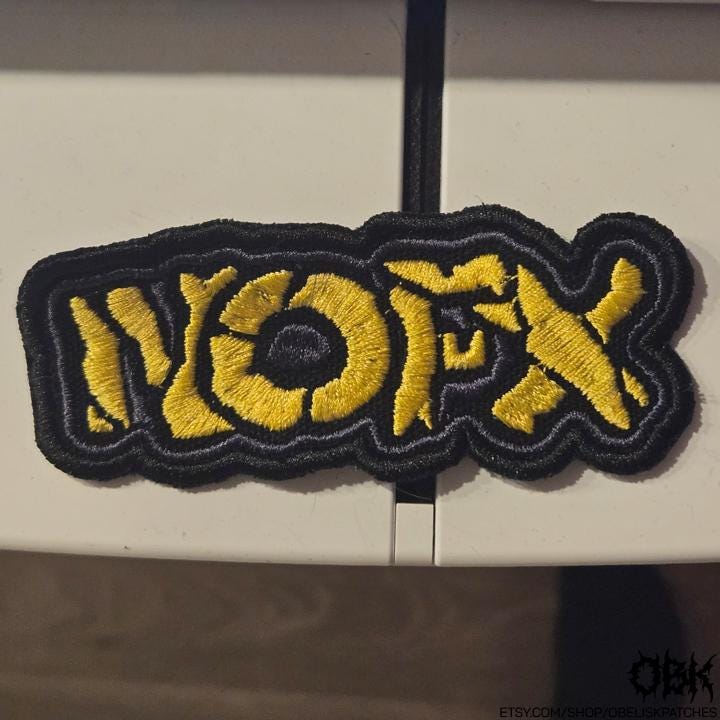 NOFX ~ High Quality Embroidery, Durable Weatherproof Canvas Patch