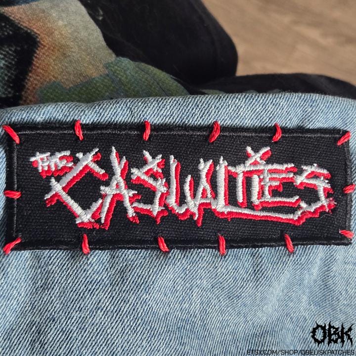 The Casualties ~ High Quality Embroidery, Durable Weatherproof Canvas Patch