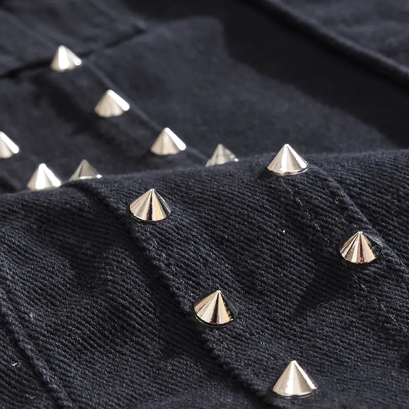 Battle Vest - Mens Black Denim