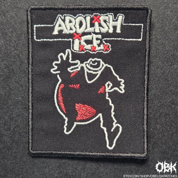 Abolish ICE - Operation Ivy Patch (red & white variation)