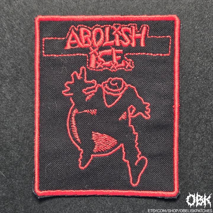 Abolish ICE - Operation Ivy Patch (red variation)