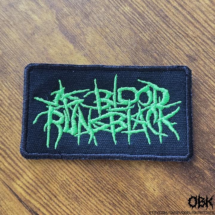 As Blood Runs Black Patch ~ High Quality Embroidery, Durable Weatherproof Canvas