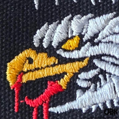 Philadelphia Eagles Death Metal Style ~ High Quality Embroidery, Durable Weatherproof Canvas Patch