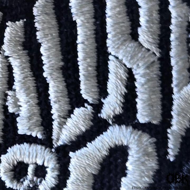 Alkaline Trio Embroidered Canvas Patch, Heart Skull Design