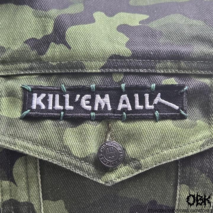 Kill Em All - Metallica ~ High Quality Embroidery, Durable Weatherproof Canvas Patch