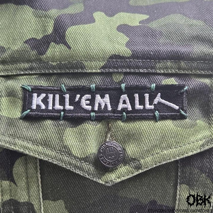 Kill Em All - Metallica ~ High Quality Embroidery, Durable Weatherproof Canvas Patch