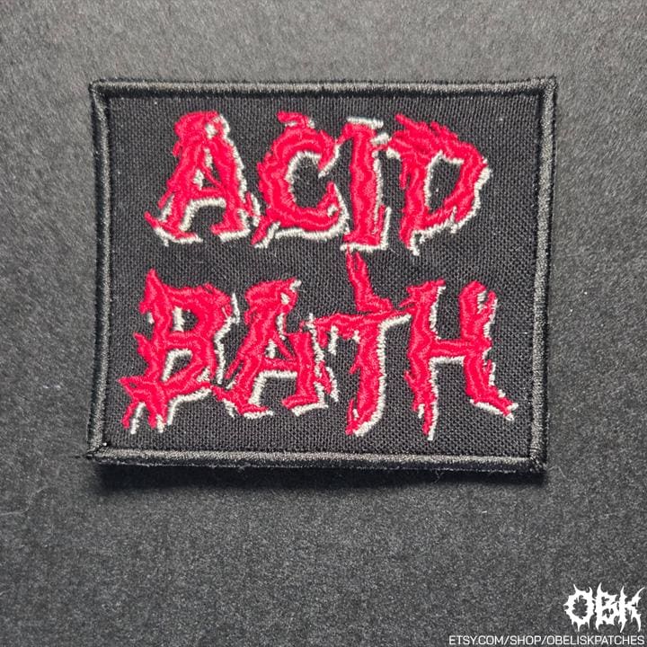Acid Bath - Embroidered Patch (RED)