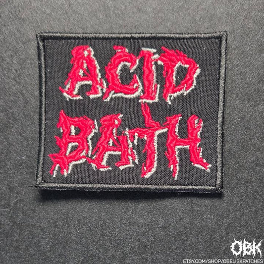 Acid Bath - Embroidered Patch (RED)