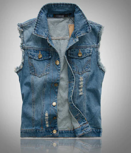Battle Vest - Men's Blue Denim