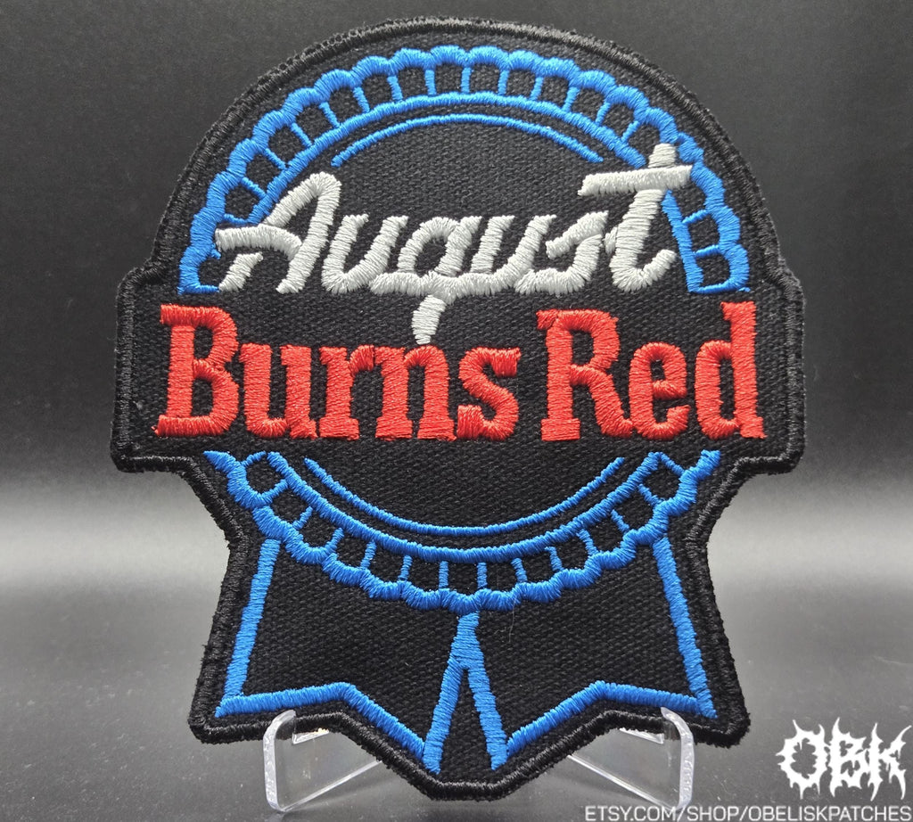 August Burns Red Patch - Pabst Blue Ribbon Embroidered Patch: Canvas, Waterproof