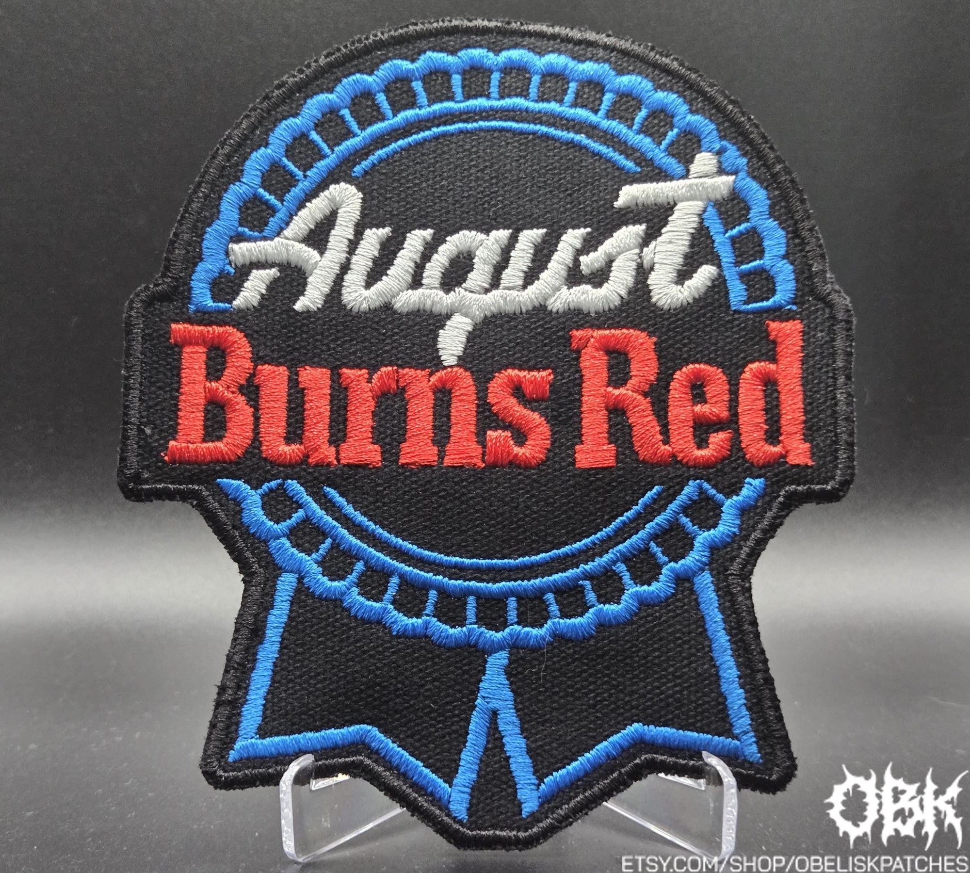 August Burns Red Patch - Pabst Blue Ribbon Embroidered Patch: Canvas, Waterproof