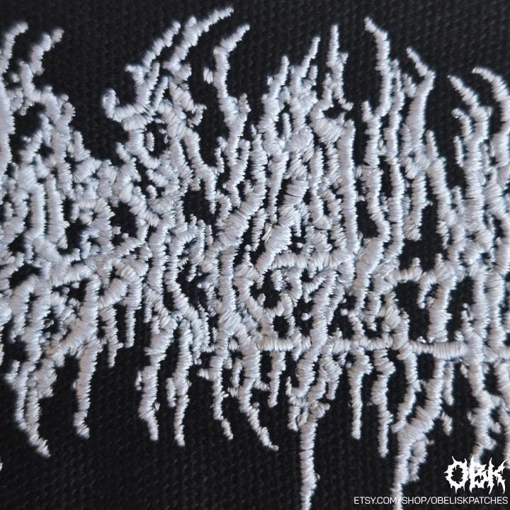 Blood Incantation Patch ~ High Quality Embroidery, Durable Weatherproof Canvas Patch