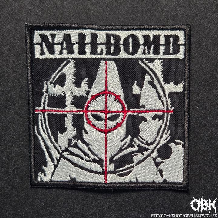 Nailbomb Patch Embroidered ~ High Quality Embroidery, Durable Weatherproof Canvas
