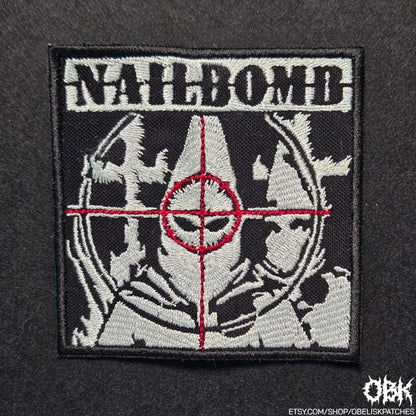 Nailbomb Patch Embroidered ~ High Quality Embroidery, Durable Weatherproof Canvas
