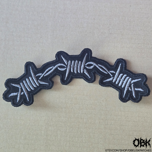 Barbed Wire Embroidered Patch