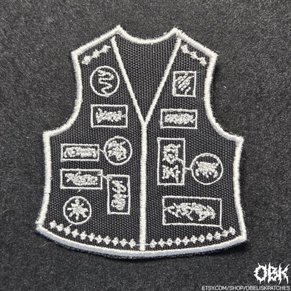 Mini Battle Vest Patch Embroidered