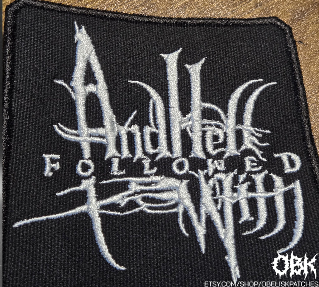 And Hell Followed With Patch - Embroidered Patch: Canvas, Waterproof