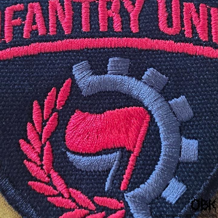 Anti Nazi Badge v2 ~ Embroidered Durable Weatherproof Canvas Patch